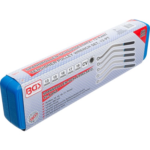 BGS Spannrollenschlüssel-Satz | Zwölfkant, Spezialform | SW 13 - 19 mm | 5-tlg.