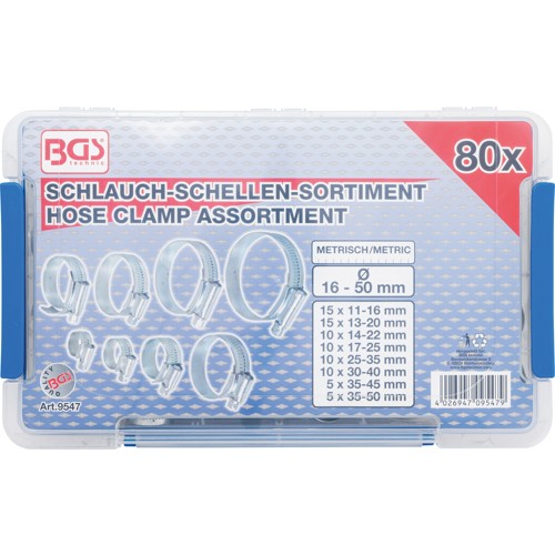 BGS Schlauch-Schellen Sortiment | 80-tlg.