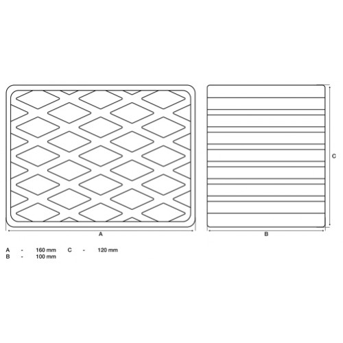BGS Gummiauflage | für Hebebühnen | 160 x 120 x 100 mm