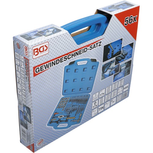 BGS Gewindeschneid-Satz | Zoll | 1/4"" - 1/2"" | 56-tlg.