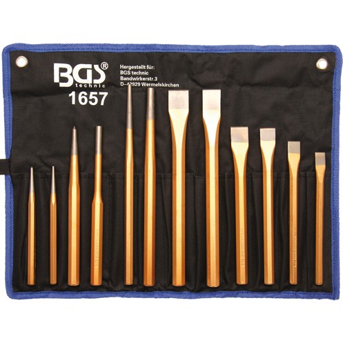 BGS Splintentreiber-Satz | 150 mm | inkl. Meißel + Körner | 8-tlg.