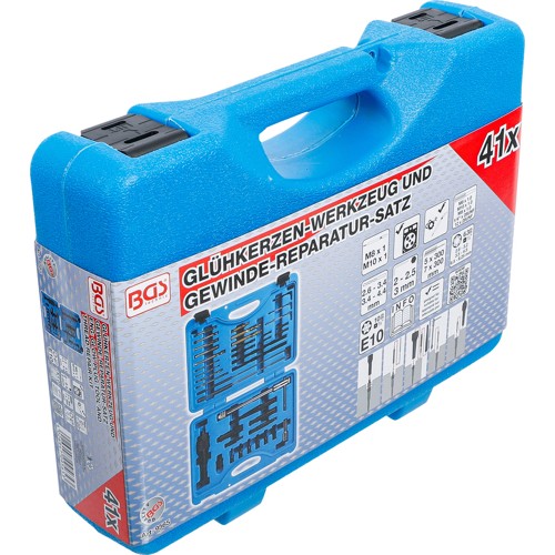 BGS Glühkerzen-Werkzeug und Gewinde-Reparatur-Satz | M8, M10 | 41-tlg.