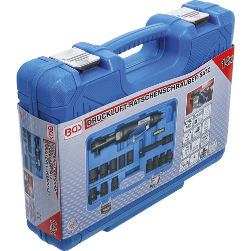 BGS Druckluft-Ratschenschrauber-Satz | 12,5 mm (1/2"") | 102 Nm | 14-tlg.