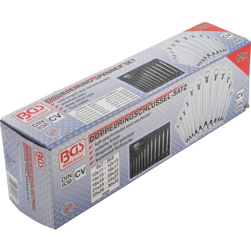 BGS Doppel-Ringschlüssel-Satz | gekröpft | SW 6 - 32 mm | 12-tlg.