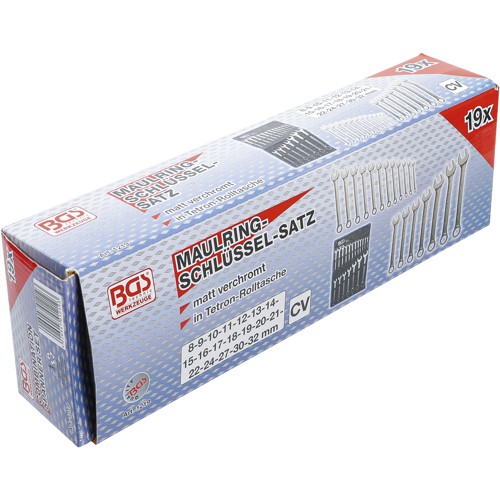 BGS Maul-Ringschlüssel-Satz | SW 8 - 32 mm | 19-tlg.