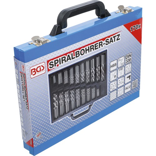 BGS Spiralbohrer-Satz | HSS | 1 - 10 mm | 170-tlg.