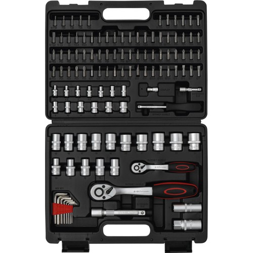 BGS Steckschlüssel-Satz Wellenprofil | Antrieb 6,3 mm (1/4"") / 12,5 mm (1/2"") | 115-tlg.