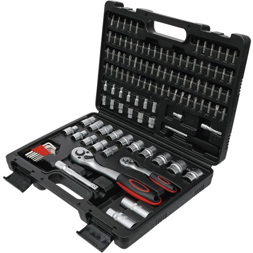 BGS Steckschlüssel-Satz Wellenprofil | Antrieb 6,3 mm (1/4"") / 12,5 mm (1/2"") | 115-tlg.