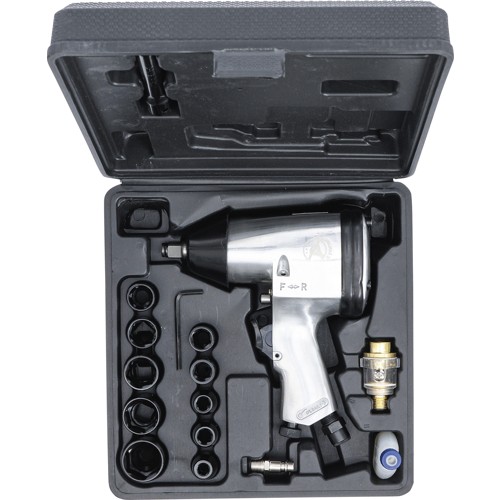 BGS Druckluft-Schlagschrauber mit Werkzeugsatz | 12,5 mm (1/2"") | 312 Nm | 16-tlg.