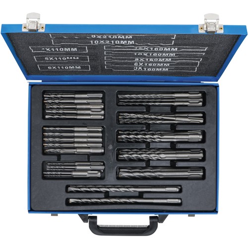 BGS Hammer-Bohrer-Satz | SDS-Schaft, Hartmetallspitze | 4 - 12 mm | 56-tlg.