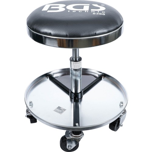 BGS Werkstatt-Arbeitssitz mit 5 Rollen | Ø 360 mm