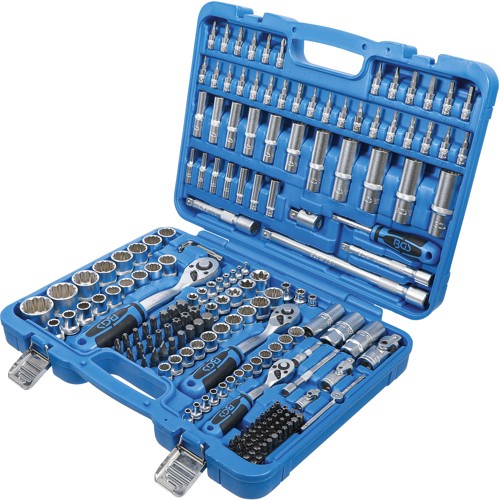 BGS Steckschlüssel-Satz Zwölfkant | Antrieb 6,3 mm (1/4"") / 10 mm (3/8"") / 12,5 mm (1/2"") | 192-tlg.