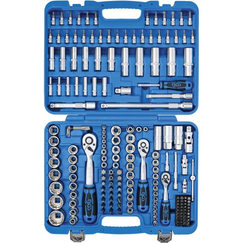BGS Steckschlüssel-Satz Zwölfkant | Antrieb 6,3 mm (1/4"") / 10 mm (3/8"") / 12,5 mm (1/2"") | 192-tlg.