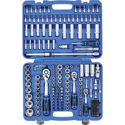 BGS Steckschlüssel-Satz Wellenprofil | Antrieb 6,3 mm (1/4"") / 10 mm (3/8"") / 12,5 mm (1/2"") | 192-tlg.
