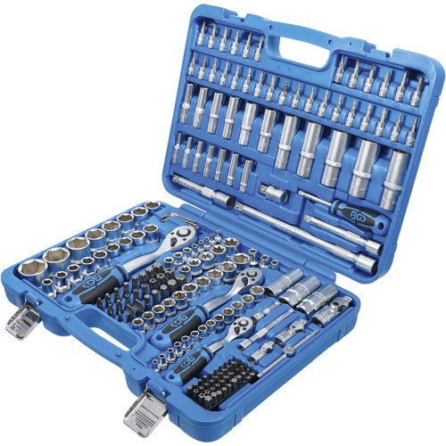 BGS Steckschlüssel-Satz Sechskant | Antrieb 6,3 mm (1/4"") / 10 mm (3/8"") / 12,5 mm (1/2"") | Zollgrößen | 192-tlg.