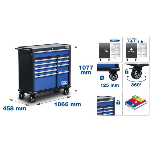 BGS Werkstattwagen XXL | 10 Schubladen | leer
