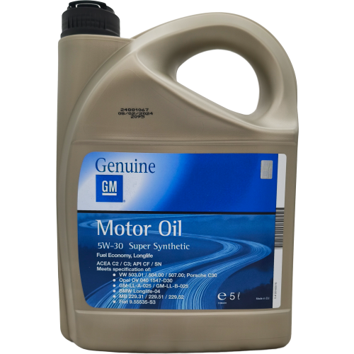 Original GM Opel Super Syntetic 504.00 / 507.00 5W-30 Motoröl 5 Liter Kanister