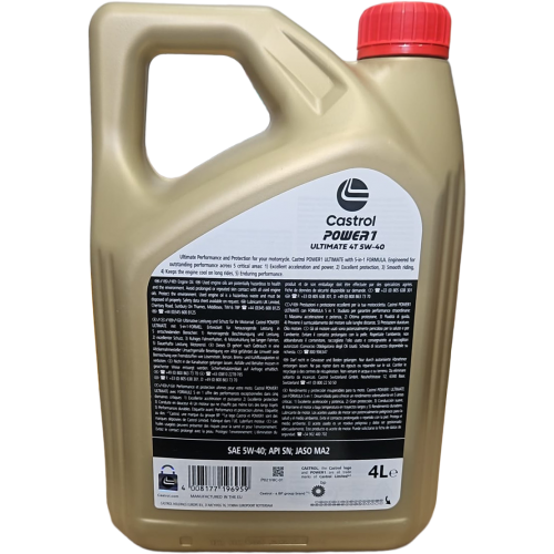 Castrol Power 1 Ultimate (ex. Racing) 4T 5W-40 Motorrad Motoröl 4l Kanne