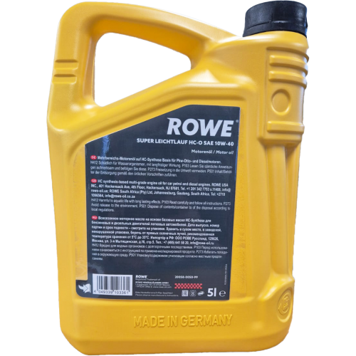 ROWE HIGHTEC SUPER LEICHTLAUF HC-O SAE 10W-40 5 Liter