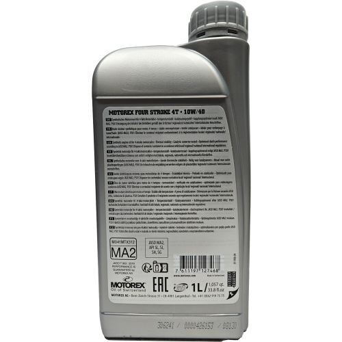 MOTOREX 4-Stroke 4T 10W-40 1 Liter Flasche