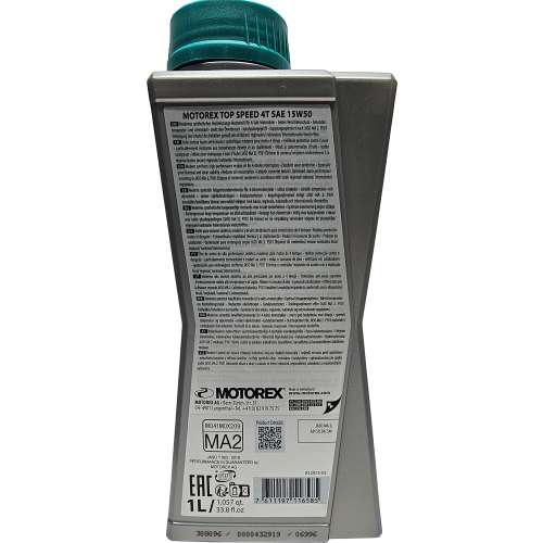 MOTOREX 4T Top Speed 15W-50 1 Liter Flasche