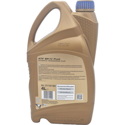 RAVENOL ATF SP-IV Fluid / 6-Gang Automatik Hyundai 4 Liter Kanister
