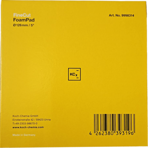 Koch-Chemie Fine Cut Foam Pad 126x25mm Polierpad Schleifschwamm für eine professionelle Auto Politur