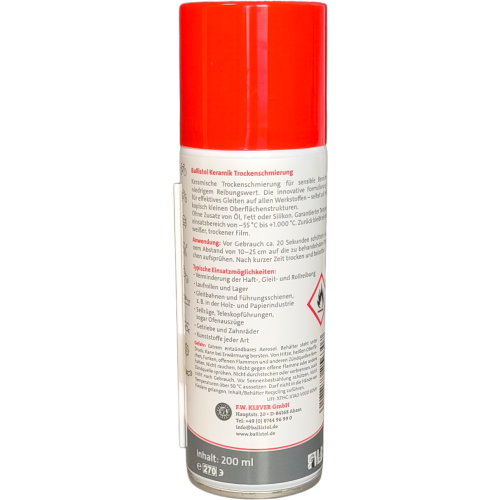 Ballistol Keramik-Trockenschmierung Spray 200 ml