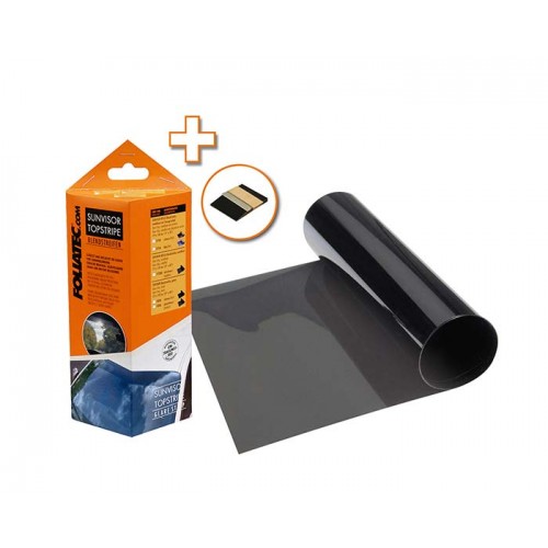Foliatec Topstripe Reflex Blendstreifen, grauschwarz, 15 x 152 cm