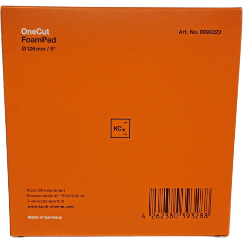 Koch-Chemie OneCut FoamPad 126mm Polierpad Schleifschwamm für eine professionelle Auto Politur
