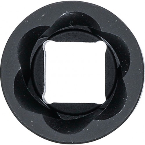 BGS Spiral-Profil-Steckschlüssel-Einsatz / Schraubenausdreher | Antrieb Innenvierkant 12,5 mm (1/2"") | SW 21 mm