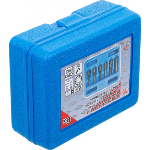 BGS Abdreh-Einsatz-Satz für Glühkerzenelektrode | Antrieb Innenvierkant 6,3 mm (1/4"") | 6-tlg.