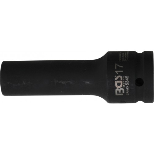 BGS Kraft-Steckschlüssel-Einsatz Zwölfkant, tief | Antrieb Innenvierkant 20 mm (3/4"") | SW 17 mm