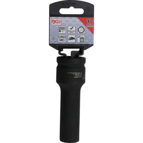 BGS Kraft-Steckschlüssel-Einsatz Zwölfkant, tief | Antrieb Innenvierkant 20 mm (3/4"") | SW 17 mm