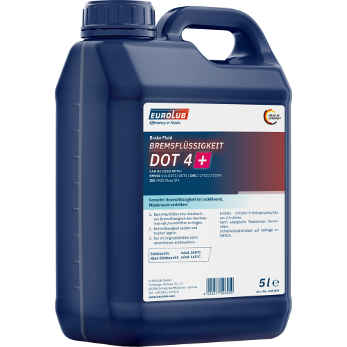 EUROLUB Bremsflüssigkeit DOT4+ 5l Kanister
