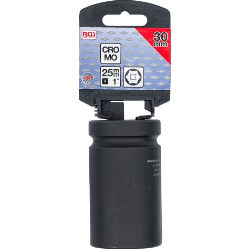 BGS Kraft-Steckschlüssel-Einsatz Sechskant, tief | Antrieb Innenvierkant 25 mm (1"") | SW 30 mm
