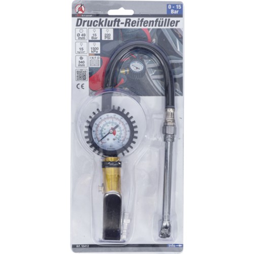 BGS Druckluft-Reifenfüller | 0 - 15 bar