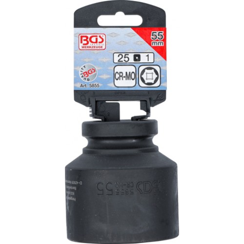 BGS Kraft-Steckschlüssel-Einsatz Sechskant | Antrieb Innenvierkant 25 mm (1"") | SW 55 mm