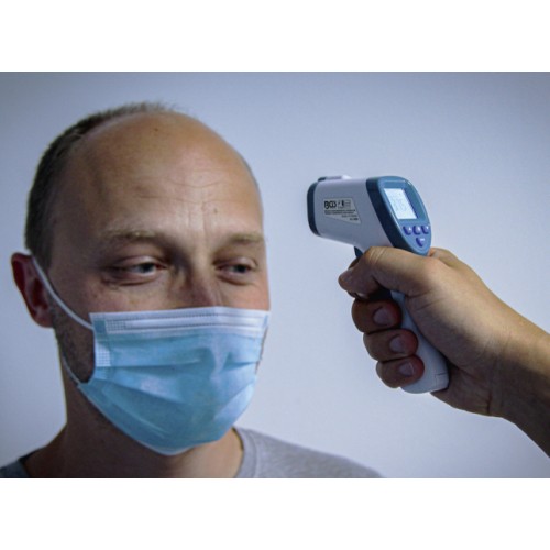 BGS Stirn-Fieber-Thermometer | kontaktlos, Infrarot | für Personen + Objekt-Messung | 0 - 100°