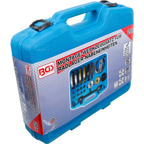 BGS Radlager-Nabeneinheit-Montagewerkzeug-Satz | für VAG | Lagereinheit-Ø 62, 66, 72 mm
