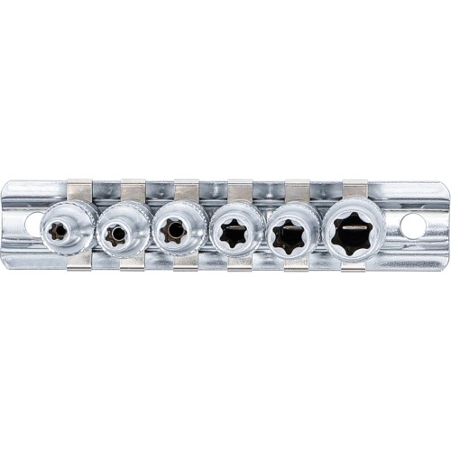 BGS Steckschlüssel-Einsatz-Satz E-Profil, tief | Antrieb innenvierkant 6,3 mm (1/4"") | SW E4 - E10 | 6-tlg.