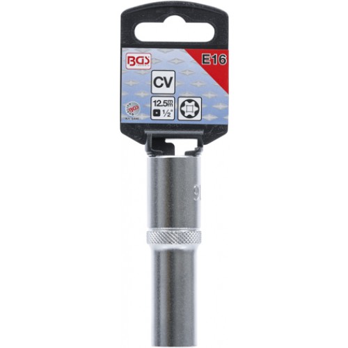 BGS Steckschlüssel-Einsatz E-Profil, tief | Antrieb Innenvierkant 12,5 mm (1/2"") | SW E16