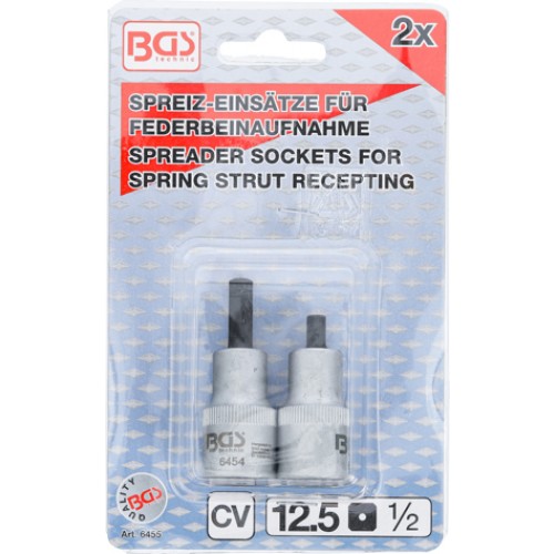 BGS Spreiz-Einsatz-Satz für Federbeinklemmung | Antrieb Innenvierkant 12,5 mm (1/2"") | 5 x 7 mm + 5,5 x 8,2 mm | 2-tlg.