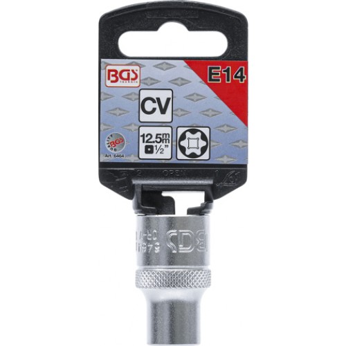 BGS Steckschlüssel-Einsatz E-Profil | Antrieb Innenvierkant 12,5 mm (1/2"") | SW E14