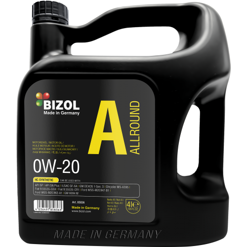 BIZOL Allround Motoröl 0W-20 - 4 Liter