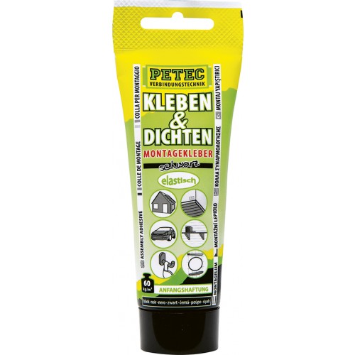 Petec Kleben & Dichten ecoline, 80 ml Schwarz