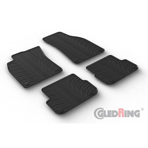 Original Gledring Passform Fußmatten Gummimatten 4 Tlg.+Fixing - AUDI A6 (4F) 2004-2010/AVANT