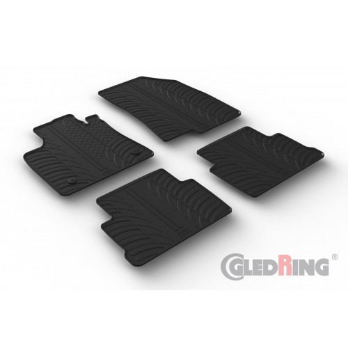 Original Gledring Passform Fußmatten Gummimatten 4 Tlg.+Fixing - DACIA Jogger 04.2022->