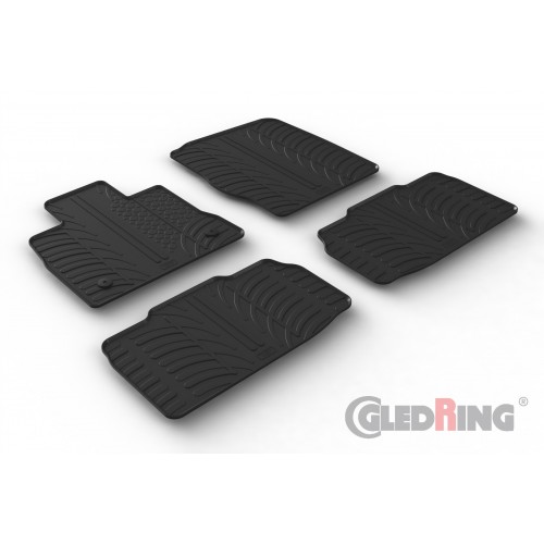 Original Gledring Passform Fußmatten Gummimatten 4 Tlg.+Fixing - FORD Explorer (VI gen.) SUV/PHEV 06.2019->