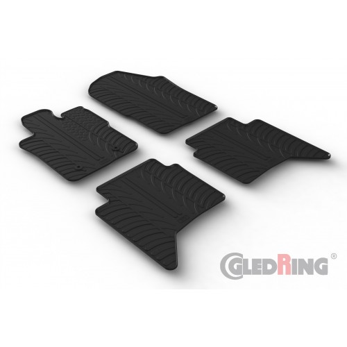 Original Gledring Passform Fußmatten Gummimatten 4 Tlg.+Fixing - FORD Raptor 02.2022-> (Automatik, Benziner)